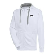 Men's Antigua White Carolina Hurricanes Metallic Logo Victory Full-Zip Hoodie